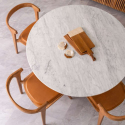 CODE Dining Table with Marble Top, D100 D120 D150